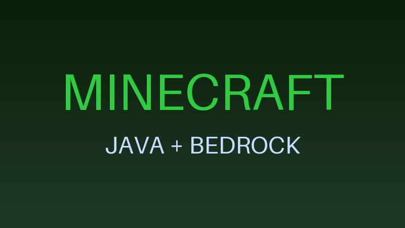 Minecraft Java & Bedrock