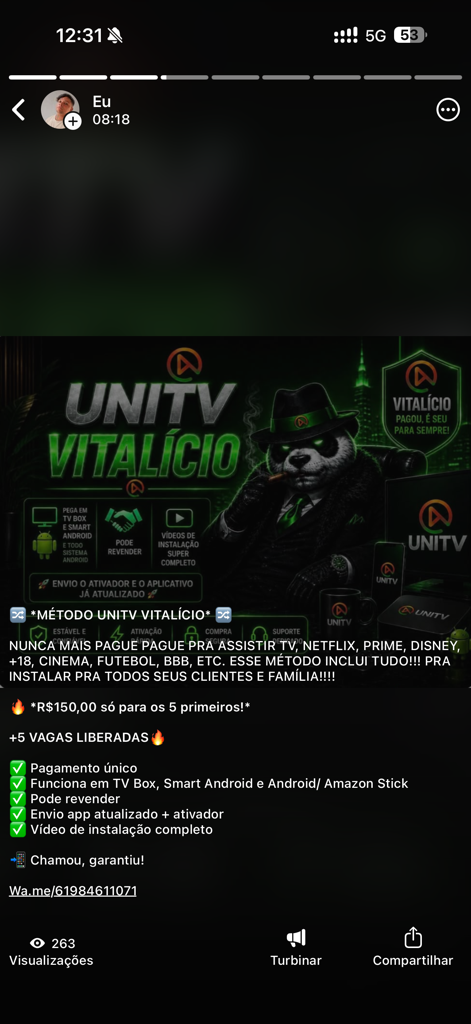 UniTV — Email e Senha